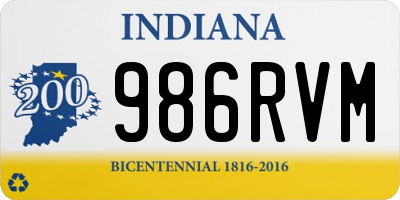 IN license plate 986RVM