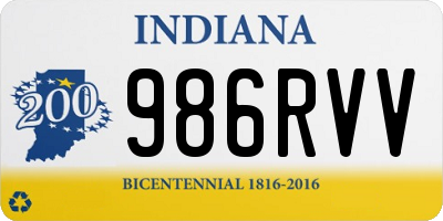 IN license plate 986RVV