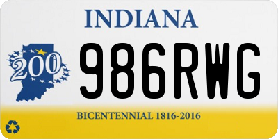 IN license plate 986RWG