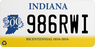 IN license plate 986RWI