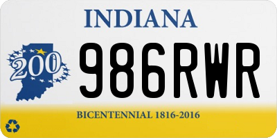 IN license plate 986RWR