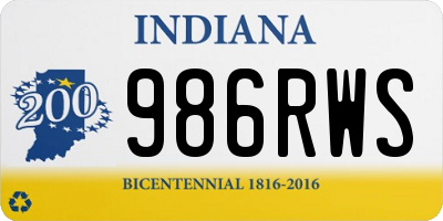 IN license plate 986RWS