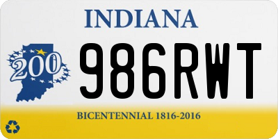 IN license plate 986RWT