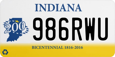 IN license plate 986RWU