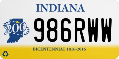 IN license plate 986RWW