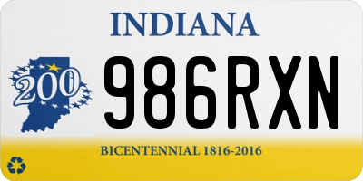 IN license plate 986RXN