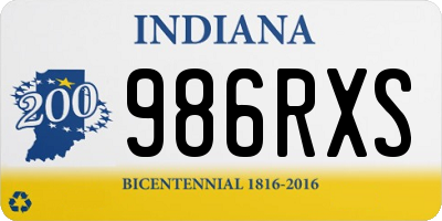 IN license plate 986RXS