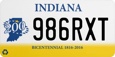 IN license plate 986RXT