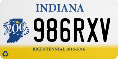 IN license plate 986RXV