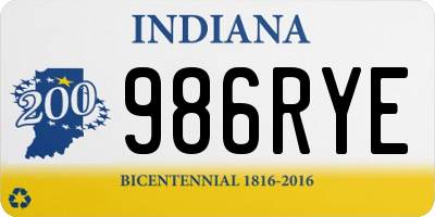 IN license plate 986RYE