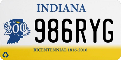 IN license plate 986RYG