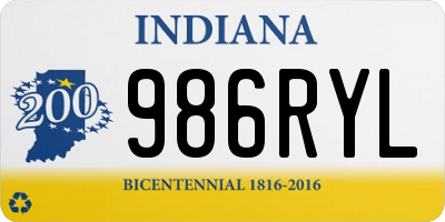 IN license plate 986RYL
