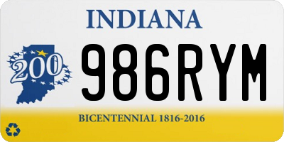 IN license plate 986RYM