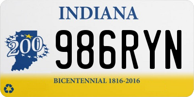 IN license plate 986RYN