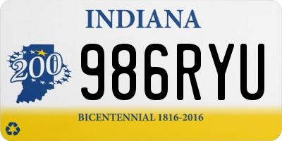 IN license plate 986RYU