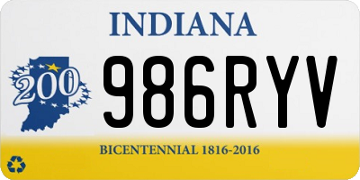 IN license plate 986RYV