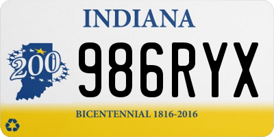 IN license plate 986RYX