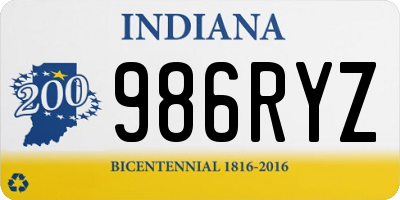 IN license plate 986RYZ