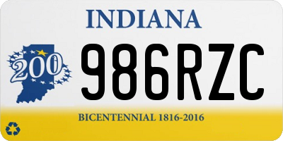 IN license plate 986RZC