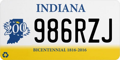 IN license plate 986RZJ