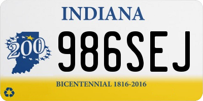 IN license plate 986SEJ