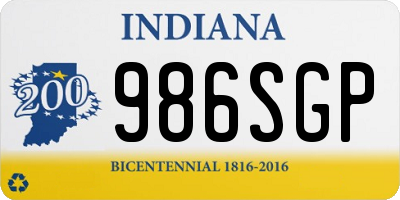 IN license plate 986SGP