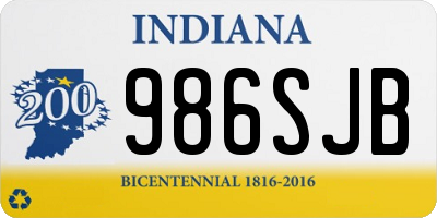 IN license plate 986SJB