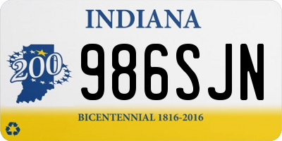 IN license plate 986SJN