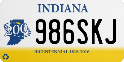 IN license plate 986SKJ