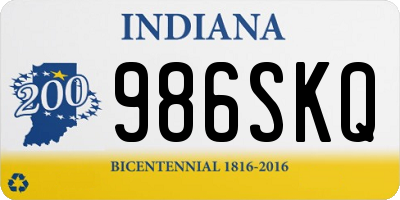 IN license plate 986SKQ