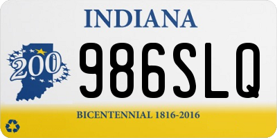 IN license plate 986SLQ