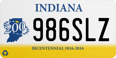 IN license plate 986SLZ