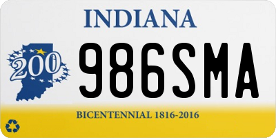 IN license plate 986SMA