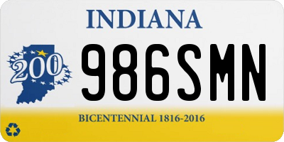 IN license plate 986SMN