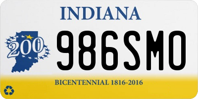 IN license plate 986SMO