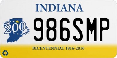 IN license plate 986SMP