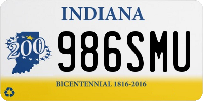 IN license plate 986SMU