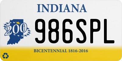 IN license plate 986SPL