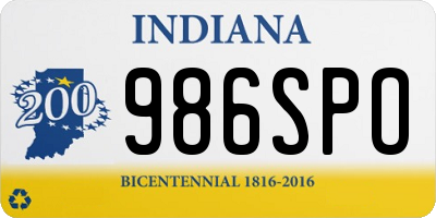 IN license plate 986SPO