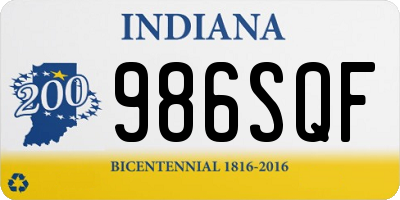 IN license plate 986SQF