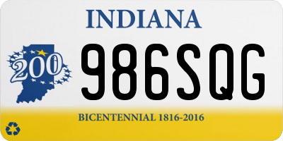 IN license plate 986SQG