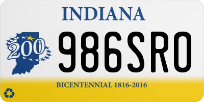 IN license plate 986SRO