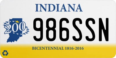 IN license plate 986SSN