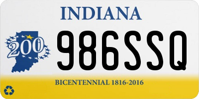 IN license plate 986SSQ