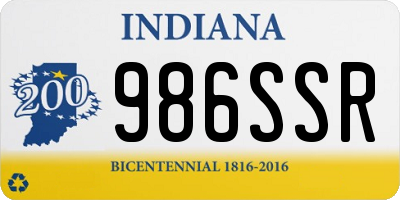 IN license plate 986SSR