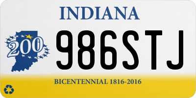 IN license plate 986STJ