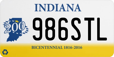 IN license plate 986STL
