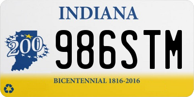 IN license plate 986STM