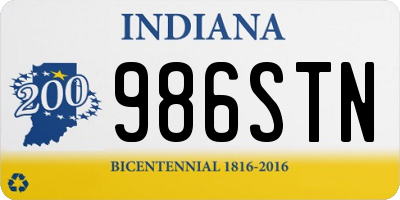 IN license plate 986STN