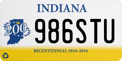 IN license plate 986STU